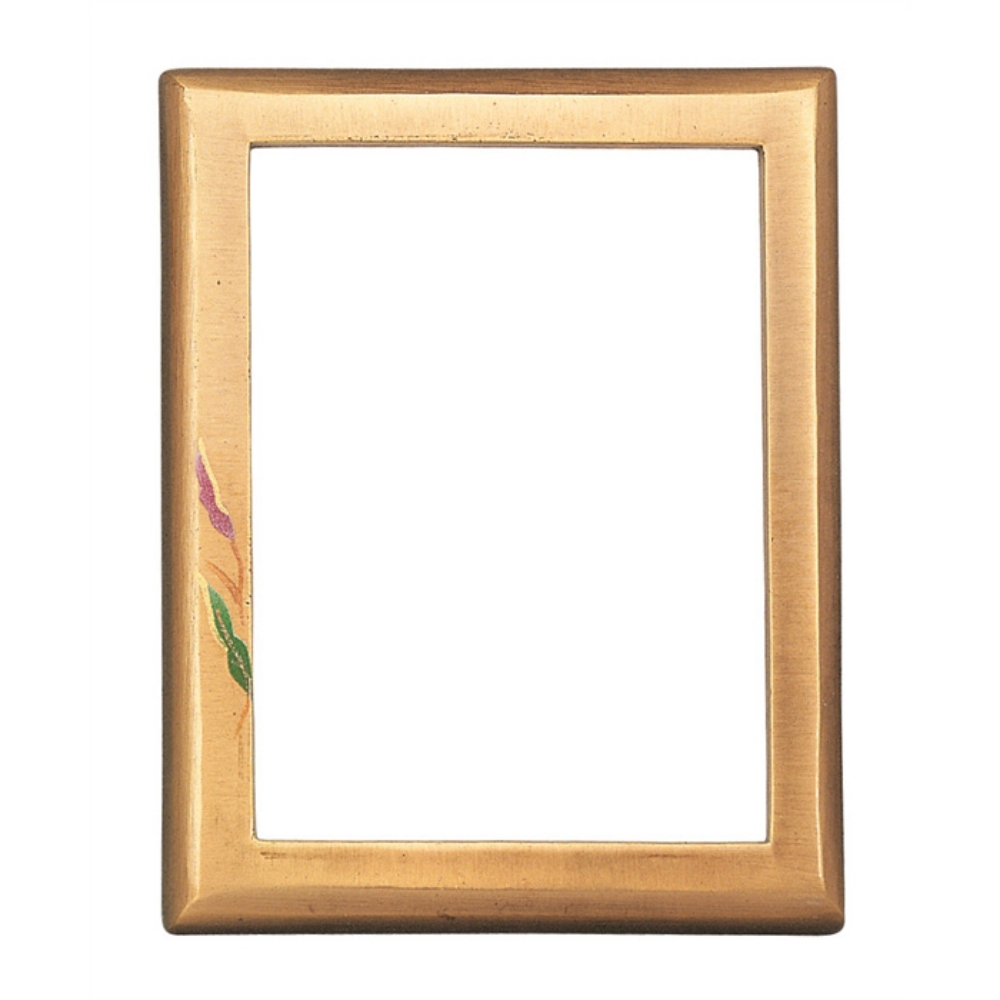 0000003 cornice in bronzo formato rettangolare con decorazione floreale linea olpe anturium cm 11x15 a paret 1000