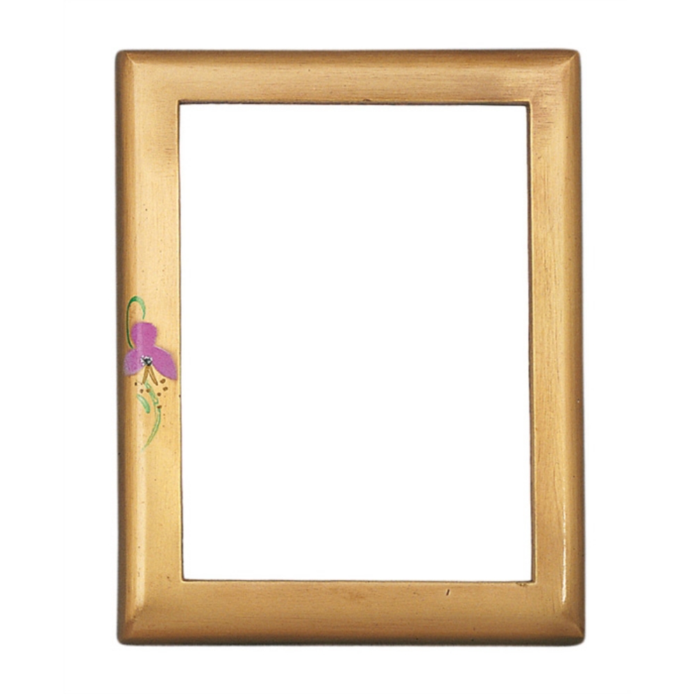 0000005 cornice in bronzo formato rettangolare con decorazione floreale linea idria cm 9x12 a parete 1000