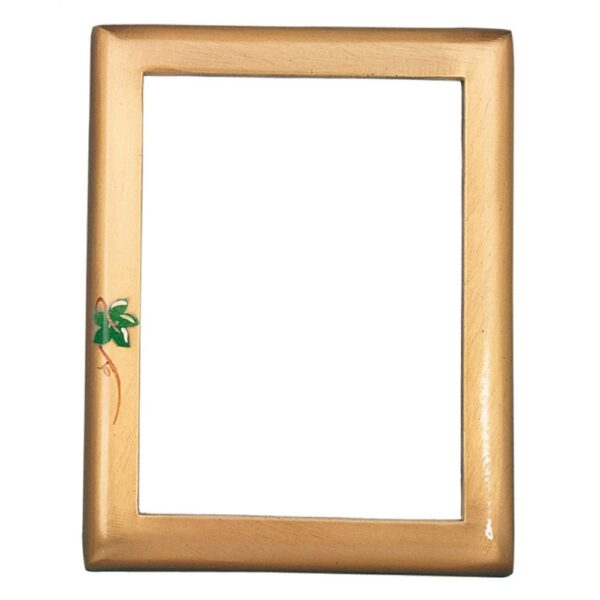 Cornice porta-foto rettangolare decorata - Linea Olpe Edera - Bronzo