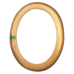 Cornice porta-foto ovale decorata – Linea Olpe Edera – Bronzo