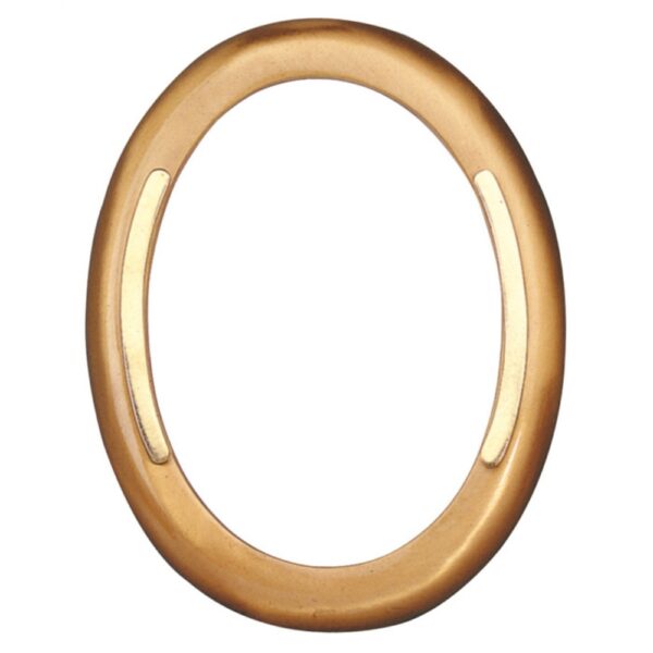 Cornice porta-foto ovale con decorazione in oro - Linea Cotile - Bronzo