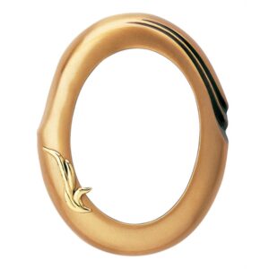 Cornice porta-foto ovale con decorazione oro – Linea Olla Fela – Bronzo