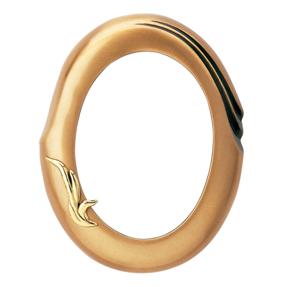 0000019 cornice ovale con applicazione in oro 1000