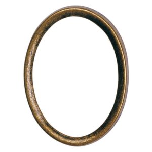 Cornice porta-foto ovale bordo sottile – Finitura bronzo glitter – Linea Pisside – Bronzo