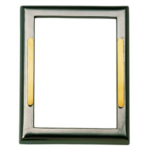 Cornice porta-foto rettangolare – Finitura mercurio con decorazione dorata – Linea Cotile – Bronzo