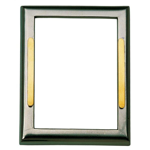 Cornice porta-foto rettangolare - Finitura mercurio con decorazione dorata - Linea Cotile - Bronzo