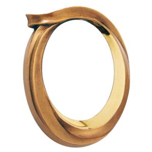 Cornice porta-foto ovale in bronzo – Finitura bordo interno dorato