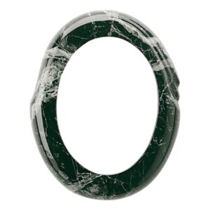 Cornice porta-foto ovale – Finitura marmo Nero Marquinia – Linea Olla – Bronzo