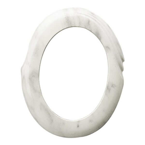 Cornice porta-foto ovale - Finitura marmo Carrara - Linea Olla - Bronzo