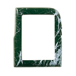 Cornice porta-foto rettangolare – Finitura marmo Verde Guatemala – Linea Olla – Bronzo
