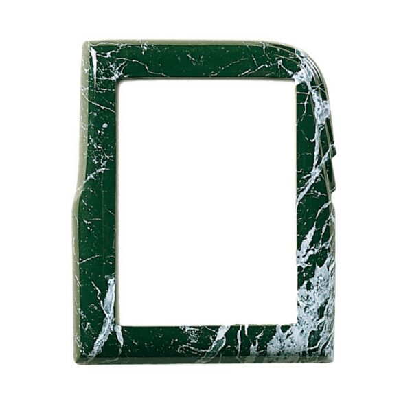 Cornice porta-foto rettangolare - Finitura marmo Verde Guatemala - Linea Olla - Bronzo