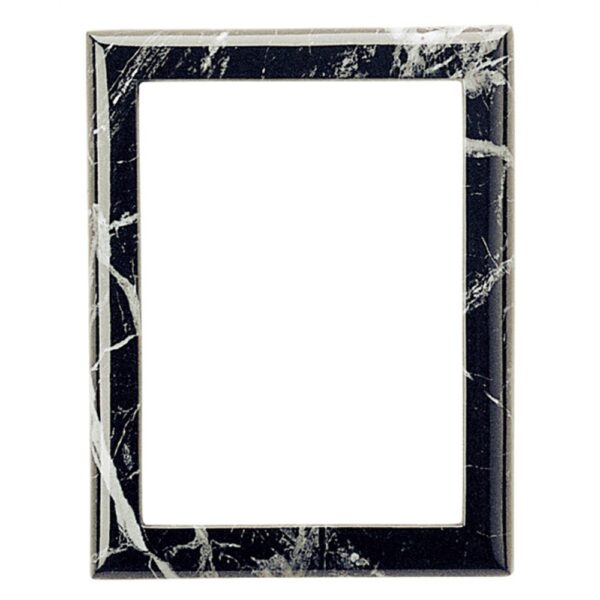 Cornice porta-foto rettangolare - Finitura marmo Nero Marquinia - Linea Cotile - Bronzo