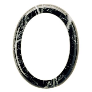 Cornice porta-foto ovale – Finitura marmo Nero Marquinia – Linea Cotile – Bronzo