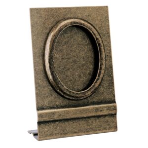 Cornice porta-foto ovale – Finitura Glitter – Montaggio a terra – Linea Pelike – Bronzo