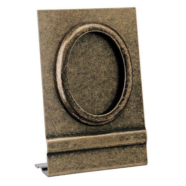 Cornice porta-foto ovale - Finitura Glitter - Montaggio a terra - Linea Pelike - Bronzo