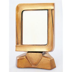 Cornice porta-foto rettangolare in bronzo – Montaggio a terra con basetta