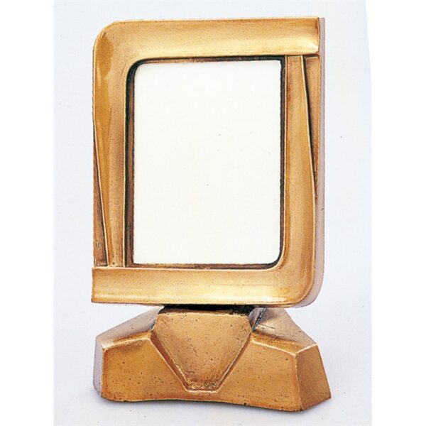 Cornice porta-foto rettangolare in bronzo - Montaggio a terra con basetta