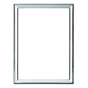 Cornice porta-foto rettangolare in bronzo – Finitura cromata – Bordo sottile