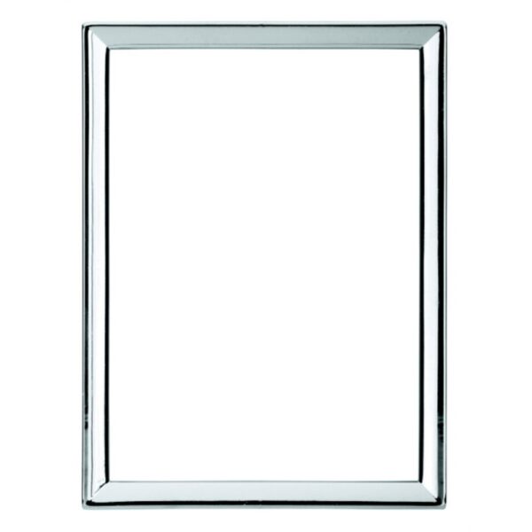 Cornice porta-foto rettangolare in bronzo - Finitura cromata - Bordo sottile