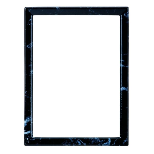 Cornice porta-foto rettangolare in bronzo - Finitura marmo Nero Marquinia - Bordo sottile