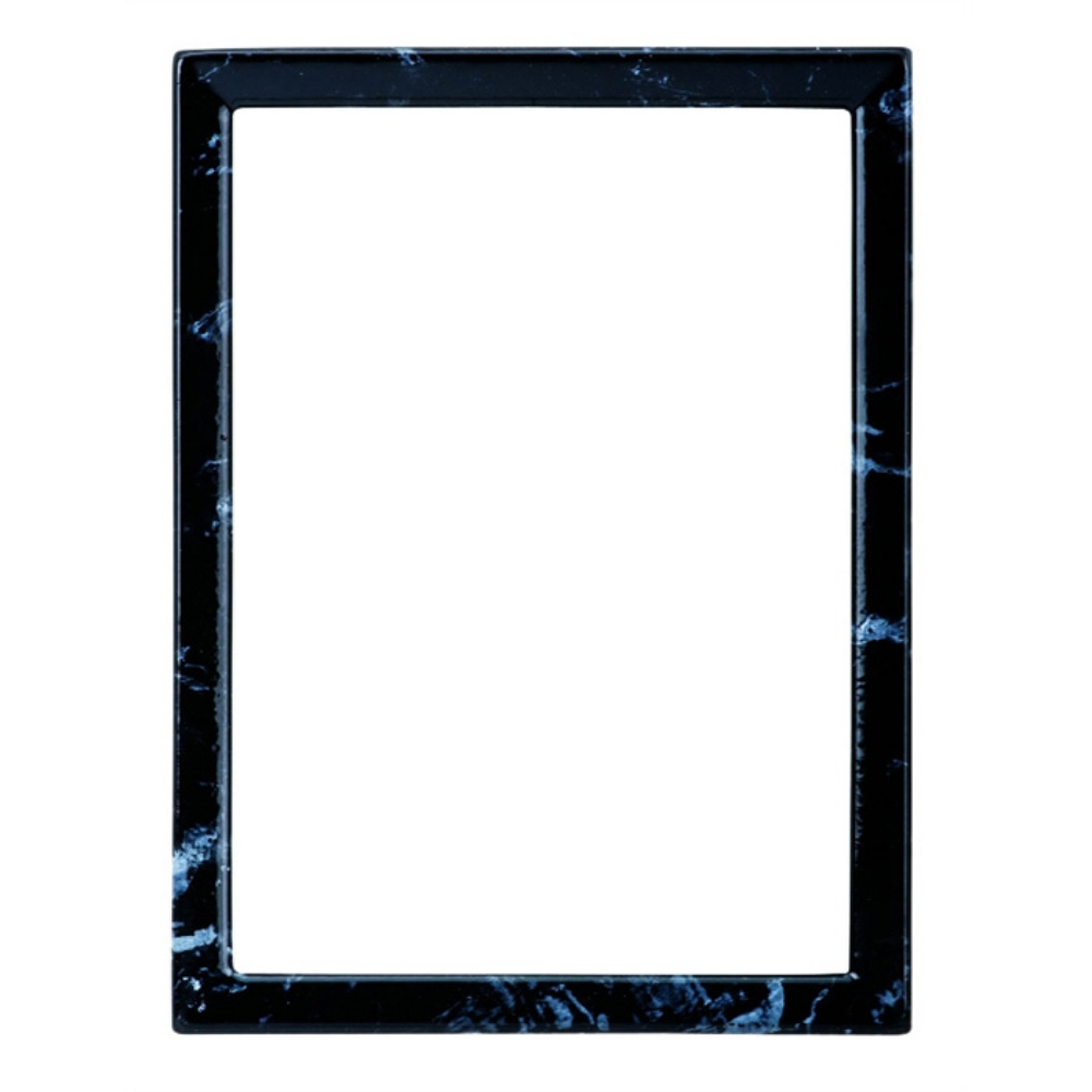 0000098 cornice porta foto rettangolare in bronzo finitura marmo nero marquinia bordo sottile 1000