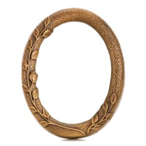 Cornice porta-foto ovale decorata – Linea Meg – Bronzo Shell Moulding