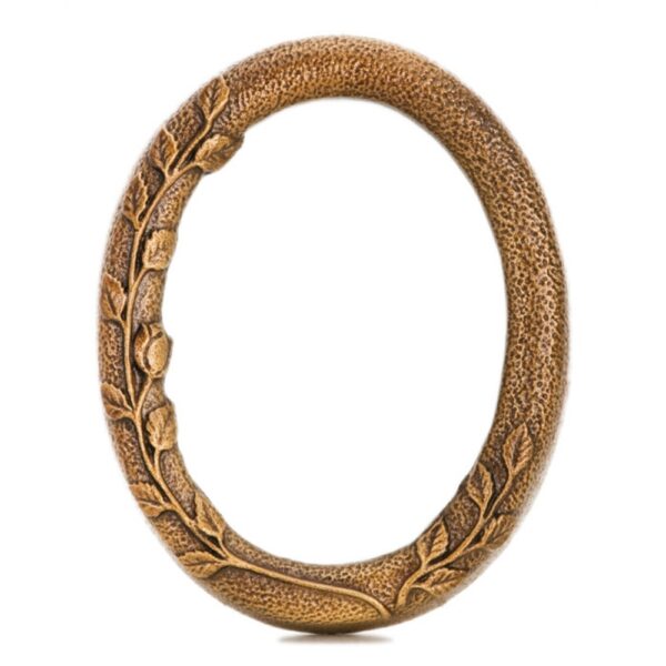 Cornice porta-foto ovale decorata - Linea Meg - Bronzo Shell Moulding