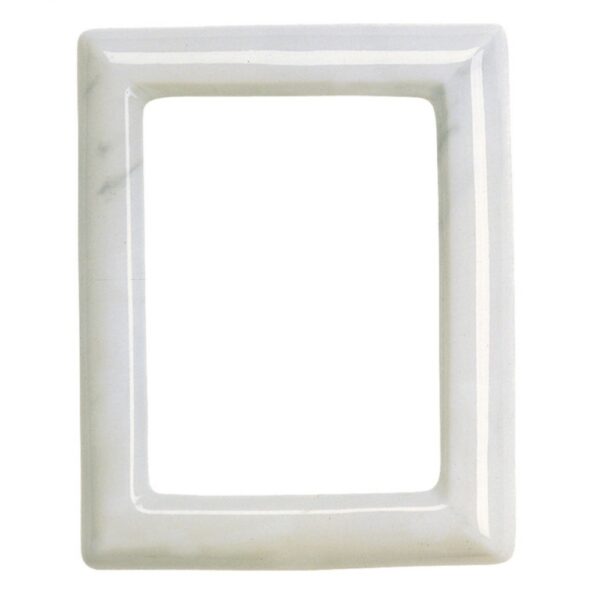 Cornice porta-foto rettangolare - Finitura marmo di Carrara - Porcellana