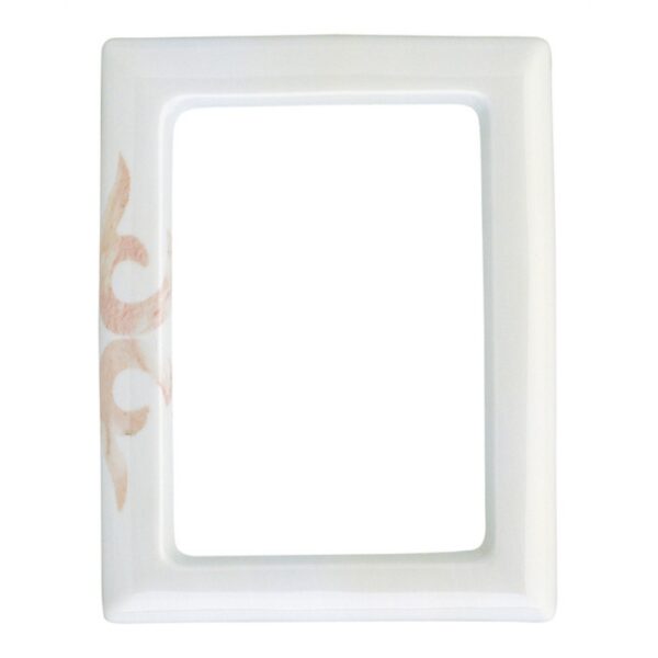 Cornice porta-foto rettangolare - Linea Liberty rosa - Porcellana