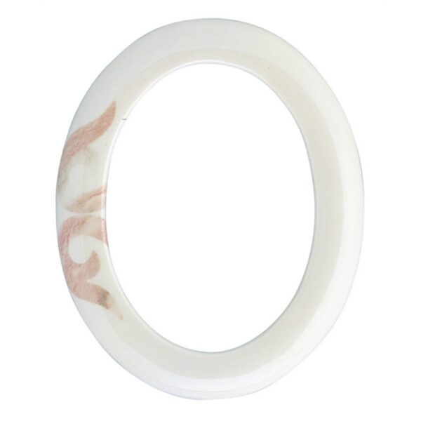 Cornice porta-foto ovale - Linea Liberty - Finitura rosa - Porcellana