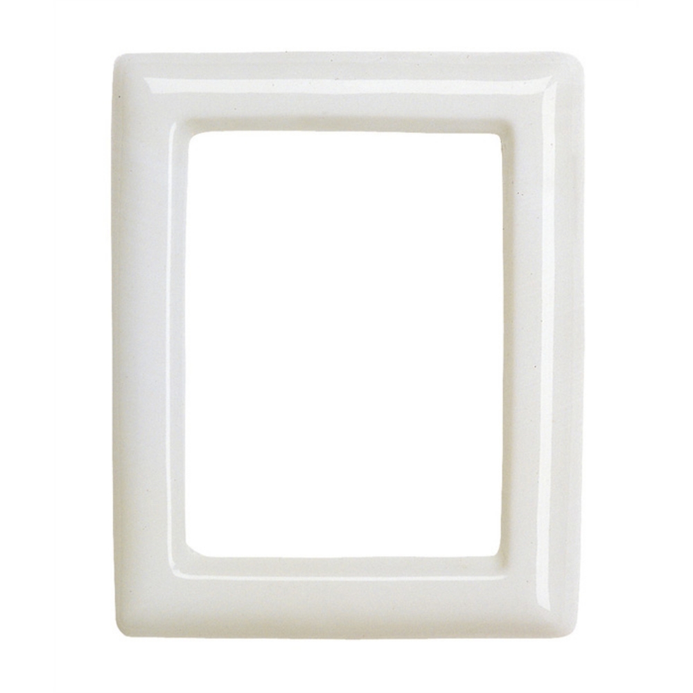 0000180 cornice in porcellana formato rettangolare finitura bianca linea saturno cm 13x18 a parete 1000