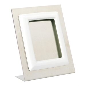 Cornice porta-foto rettangolare bianca – Montaggio a terreno – Porcellana