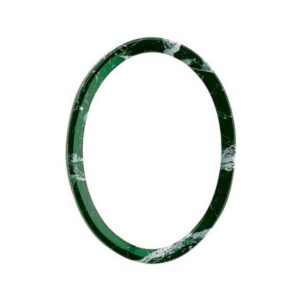 Cornice porta-foto ovale in bronzo – Finitura marmo Verde Guatemala – Bordo sottile