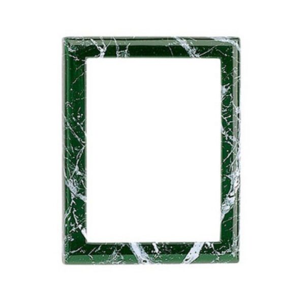 Cornice porta-foto rettangolare in bronzo - Finitura marmo Verde Guatemala