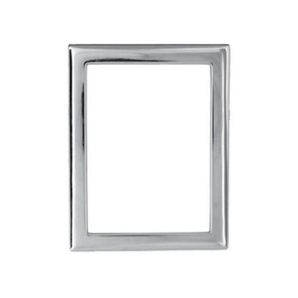 Cornice porta-foto rettangolare in bronzo - Finitura cromata