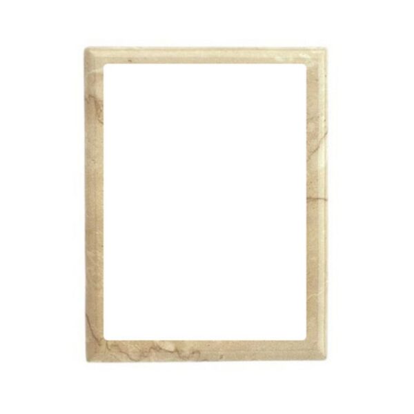 Cornice porta-foto rettangolare in bronzo - Finitura marmo Botticino - Bordo sottile