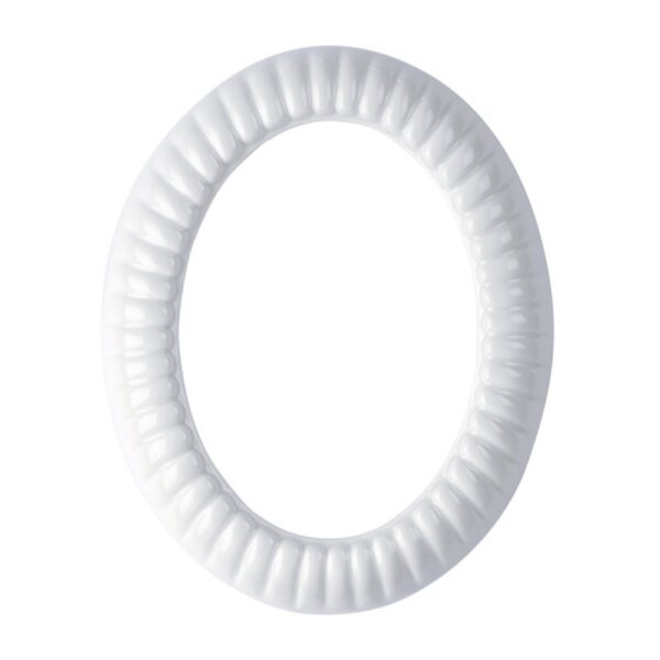 Cornice porta-foto ovale - Linea Impero - Bianco - Porcellana