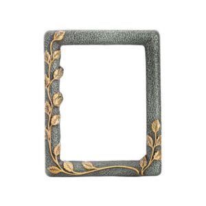 Cornice porta-foto rettangolare decorata – Finitura verde antico – Linea Meg – Bronzo Shell Moulding