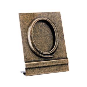 Cornice porta-foto ovale – Finitura Glitter – Montaggio a terra – Linea Idria – Bronzo