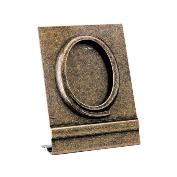 Cornice porta-foto ovale - Finitura Glitter - Montaggio a terra - Linea Idria - Bronzo