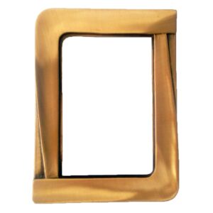 Cornice porta-foto rettangolare stilizzata in bronzo