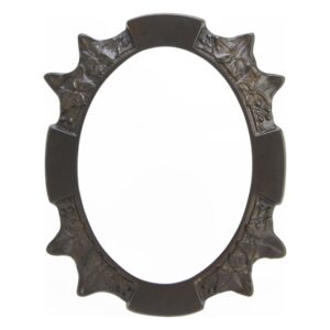 Cornice porta-foto ovale in bronzo – Linea Edera – Finitura Patinato