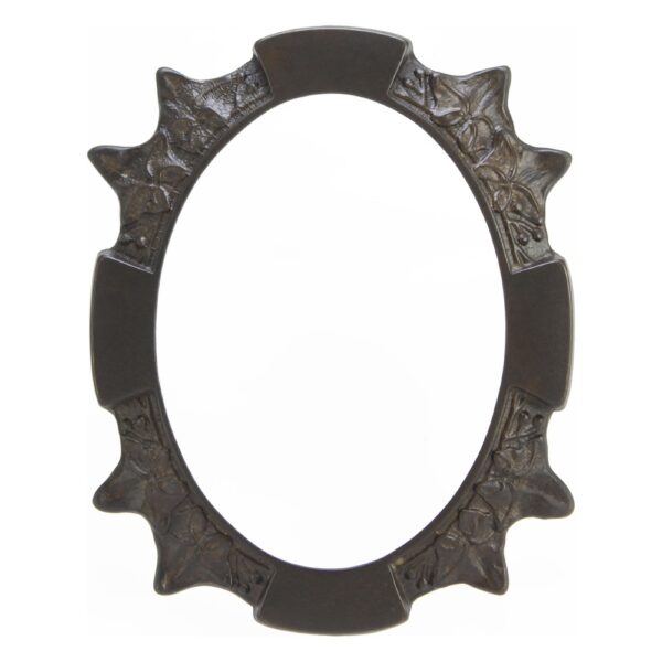 Cornice porta-foto ovale in bronzo - Linea Edera - Finitura Patinato