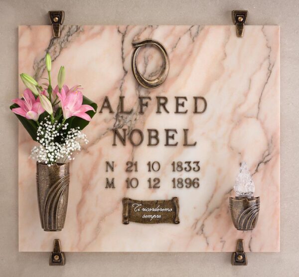 Cornice porta-foto ovale per lapidi - Finitura Glitter - Linea Cista - Bronzo - immagine 2