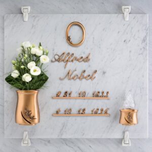 Cornice porta-foto ovale con colombe – Linea Olpe Volo – Bronzo