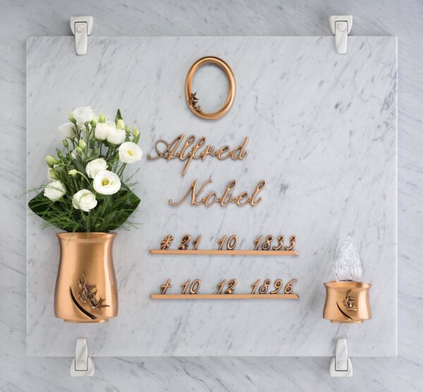 Cornice porta-foto ovale con colombe - Linea Olpe Volo - Bronzo - immagine 2
