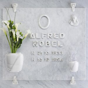 Cornice porta-foto ovale – Finitura marmo Carrara – Linea Cotile – Bronzo