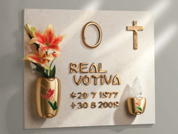 Cornice porta-foto ovale decorata - Linea Olpe Anturium - Bronzo - immagine 2