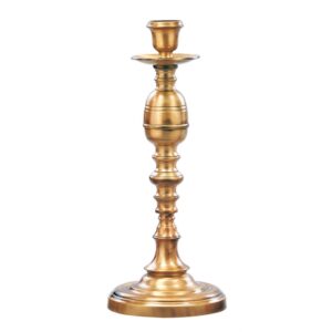 Candelabro alto in bronzo dorato