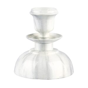 Candelabro basso in bronzo – Finitura marmo Carrara
